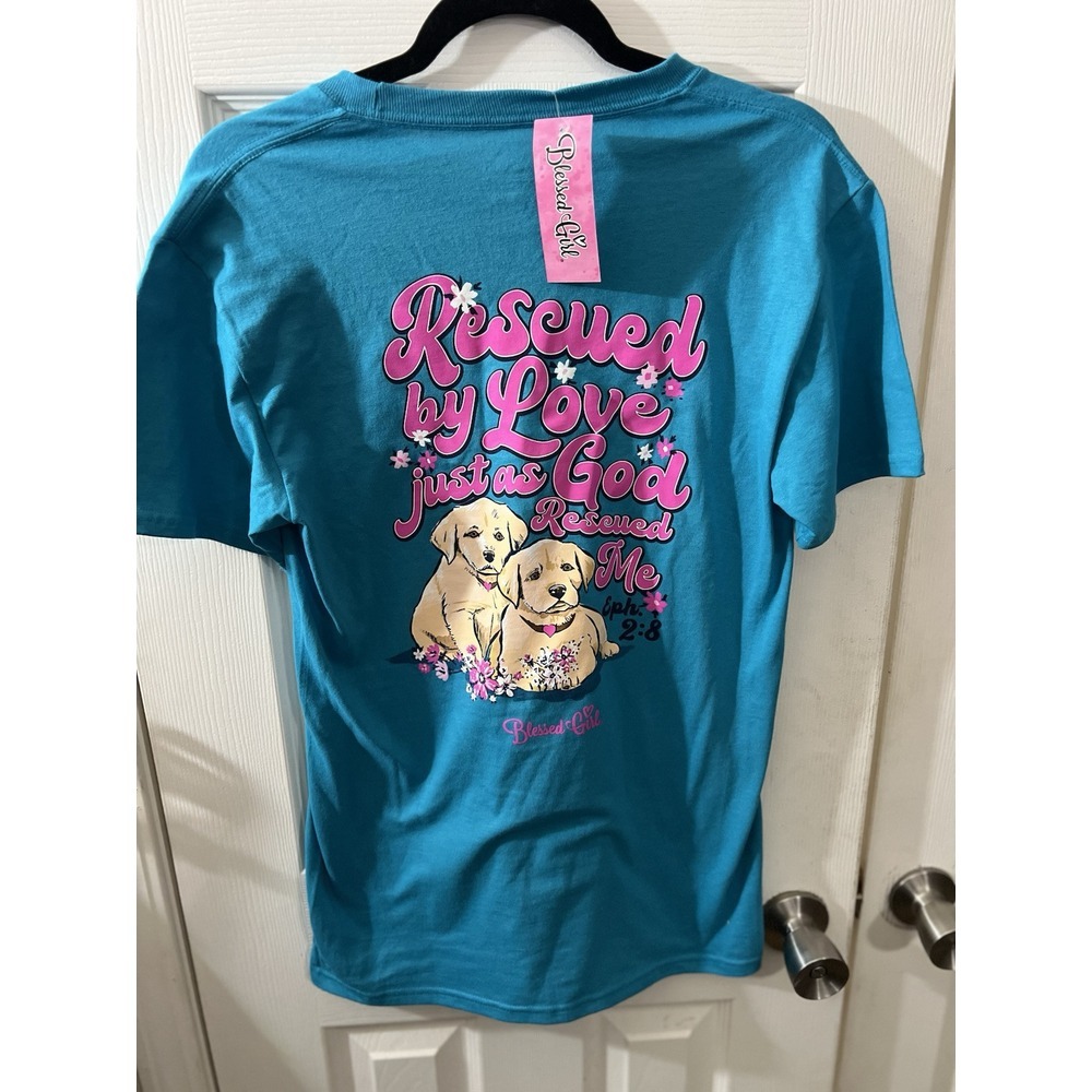 Blessed Girl NWT "Rescued By Love Just As God Rescued Me" Size Small